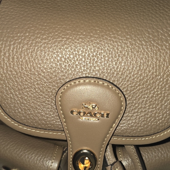 Coach Taupe Leather Backpack - Picture 2 of 6